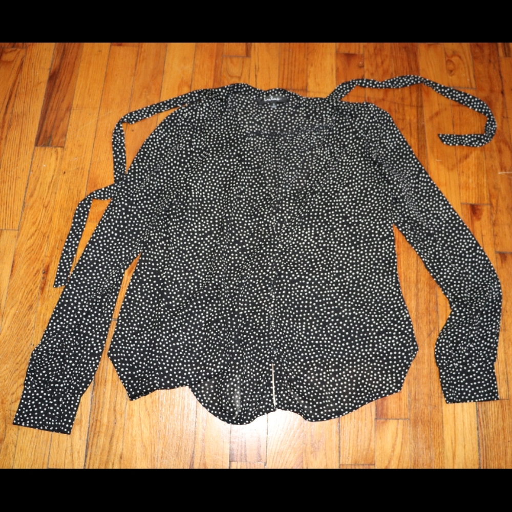 Lulu's Tie Neck Blouse